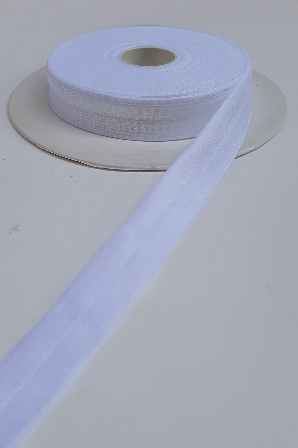Beyaz Lastikli Saç Bandı 1,5cm , Bebe Bandası